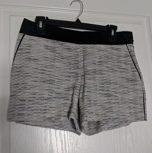 Loft striped grey shorts, black waistband - 2